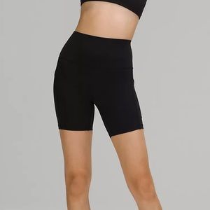lululemon black align 8inch high-rise biker shorts